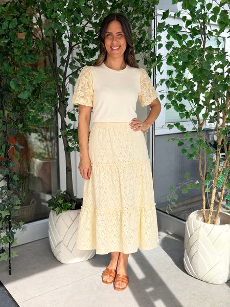 Hovedbilde AMALINA MAXI SKJØRT - LYS GUL