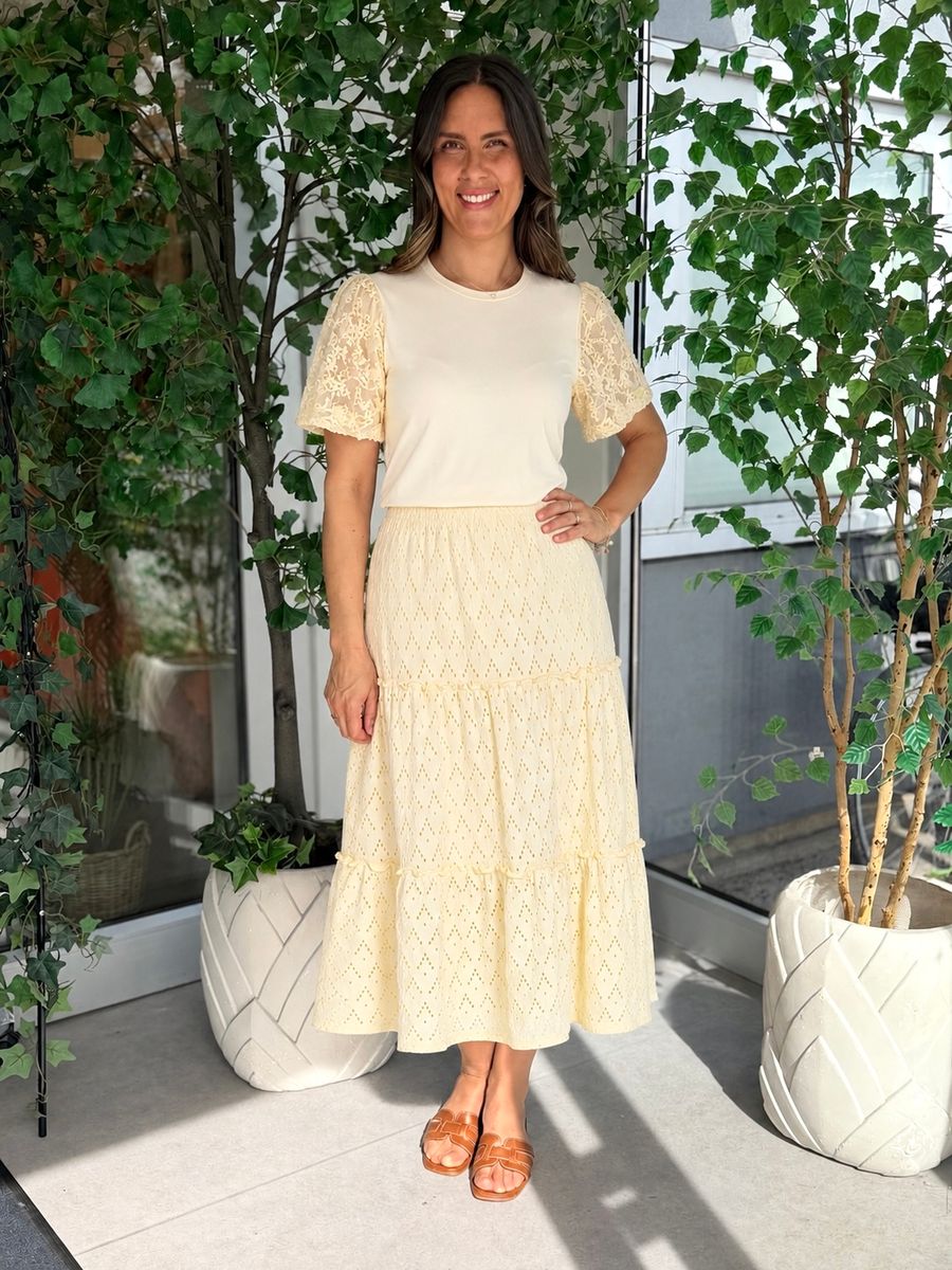 AMALINA MAXI SKJØRT - LYS GUL