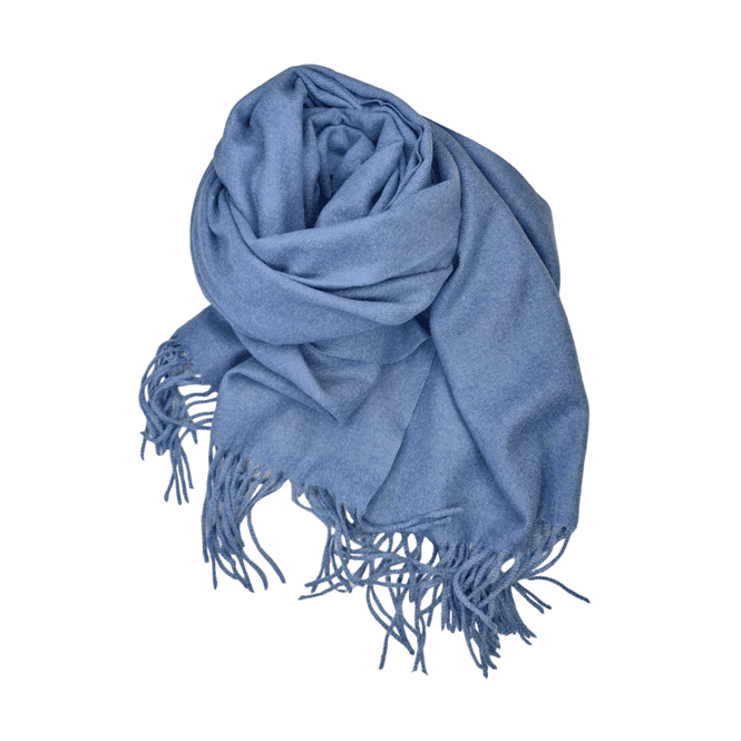 Hovedbilde SKJERF VISCOSE M/FRYNSER - JEANSBLÅ