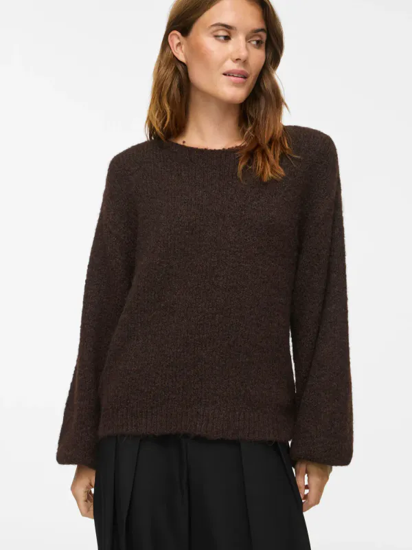MARLEY KNIT PULLOVER - BRUN