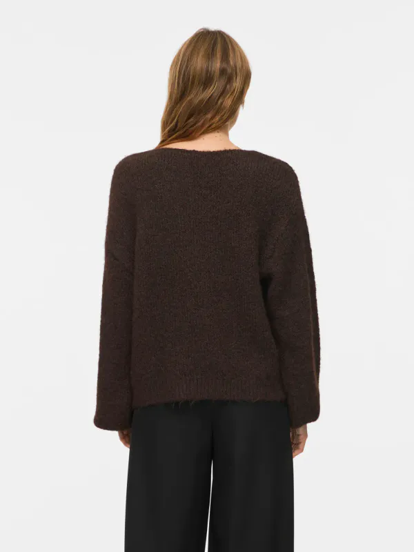 MARLEY KNIT PULLOVER - BRUN