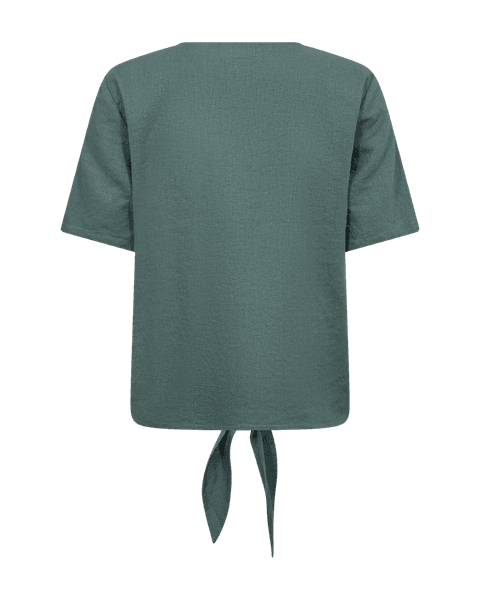 Hovedbilde LAVA LIN/VISCOSE BLUSE M/KNYTING - GRØNN