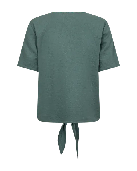 Hovedbilde LAVA LIN/VISCOSE BLUSE M/KNYTING - GRØNN