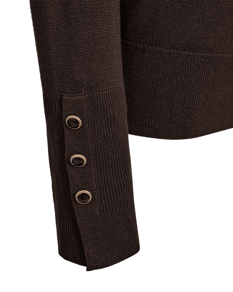 Hovedbilde KATIE GENSER FRILL & V-HALS - BRUN