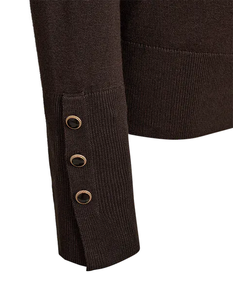 Hovedbilde KATIE GENSER FRILL & V-HALS - BRUN
