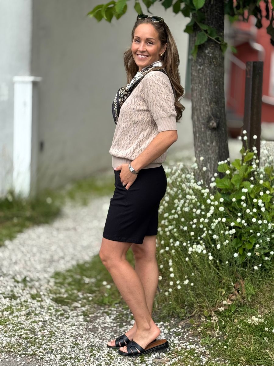 DODO PULLOVER V-HALS & KORT ERM  - TAUPE