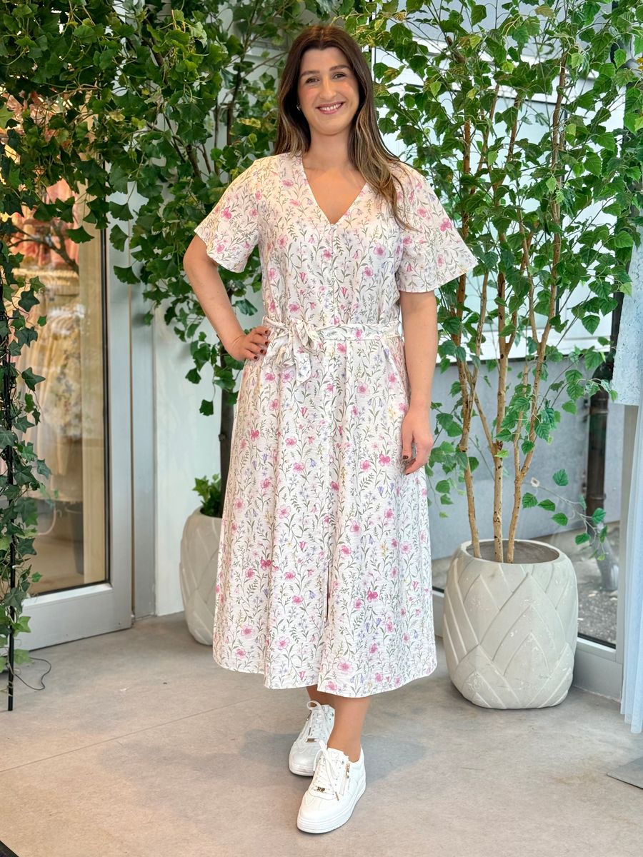 JULIETTE KJOLE FLOWER - OFFWHITE 
