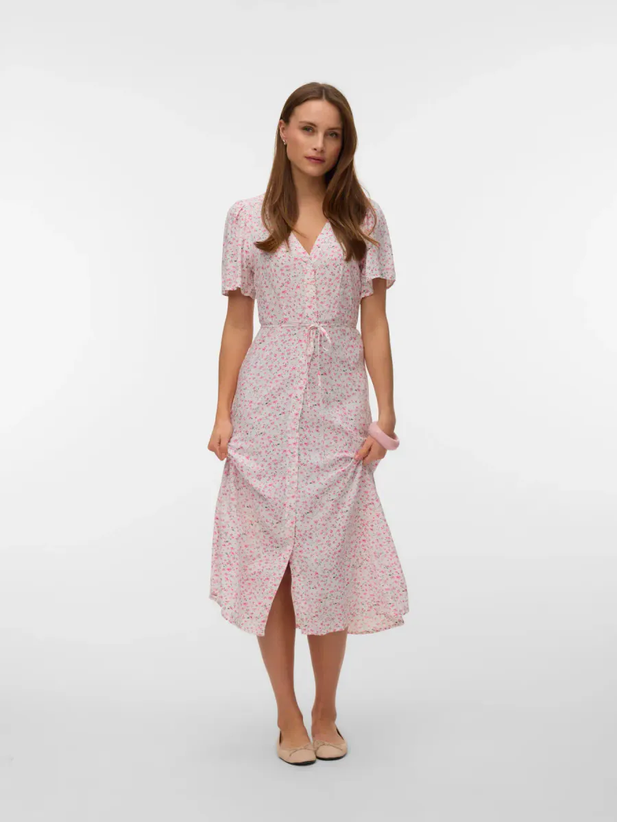 ALBA MAXI KJOLE FLOWER - ROSA