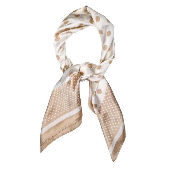 Hovedbilde SKJERF SILKELOOK POLKA - CREAM / CAMEL