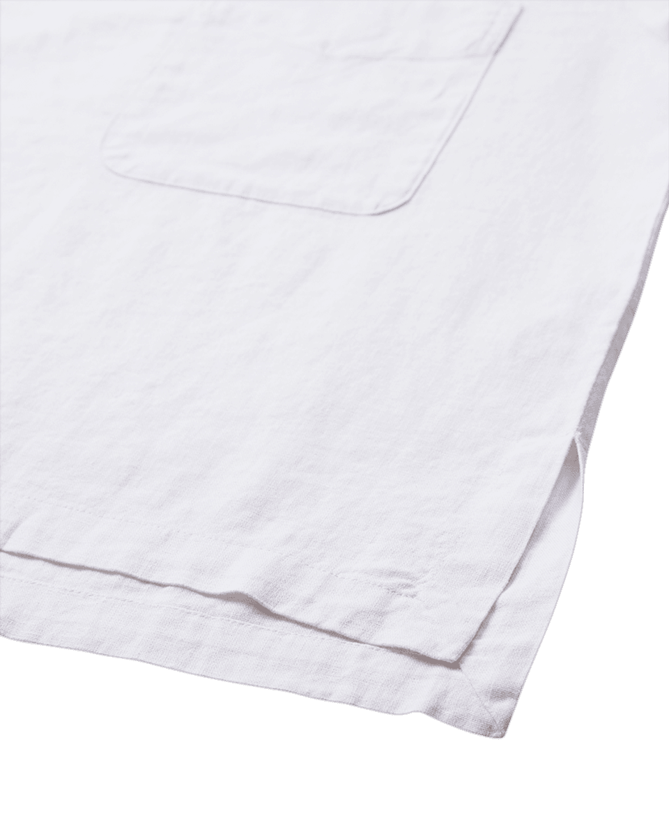 LAVA LIN/VISCOSE TOPP M/LOMME - HVIT