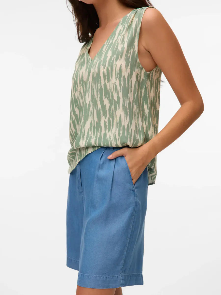 FLEUR TENCEL SHORTS - MEDIUM BLÅ