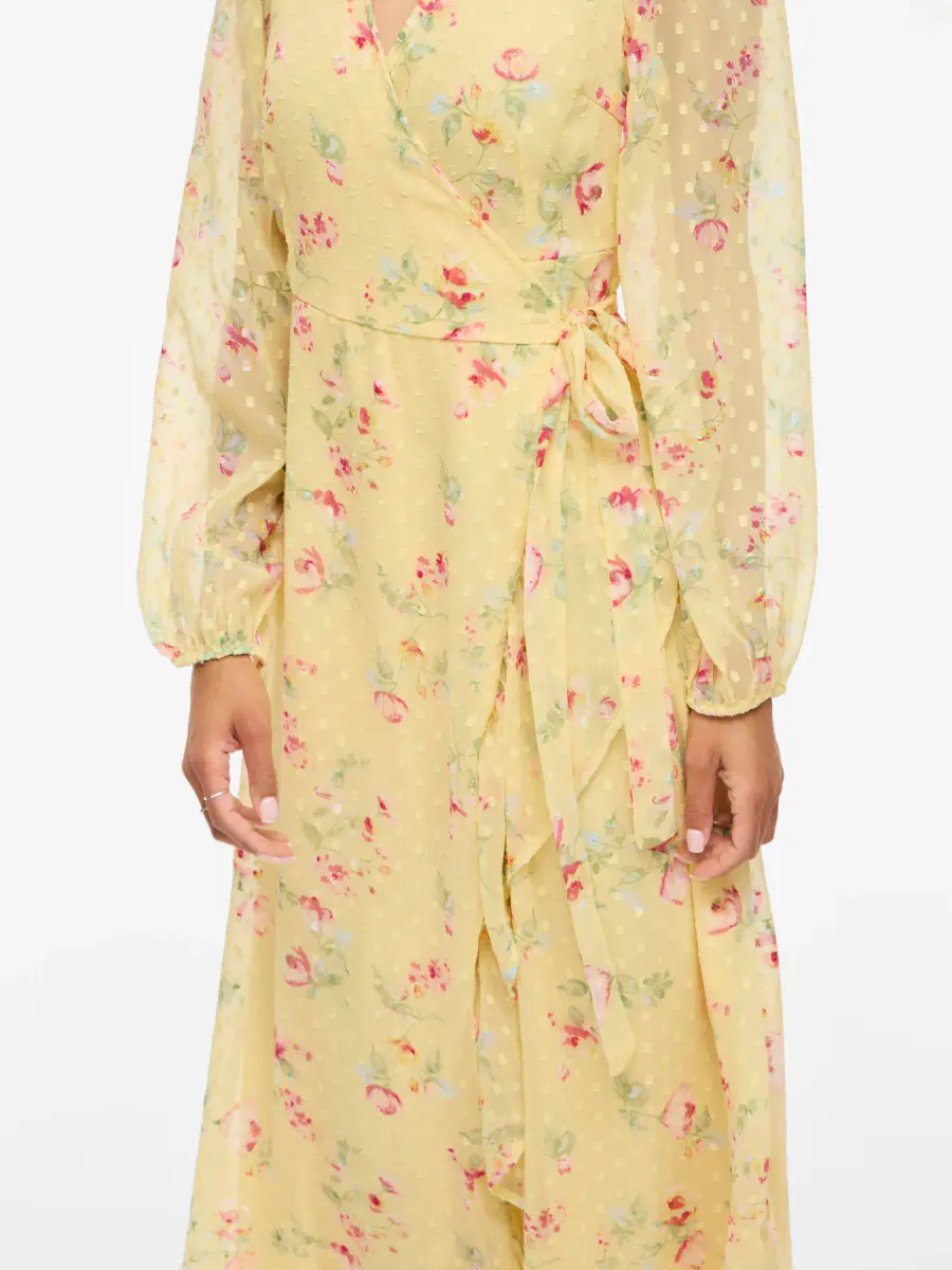 EDEE LANG KJOLE - GUL / FLOWERS