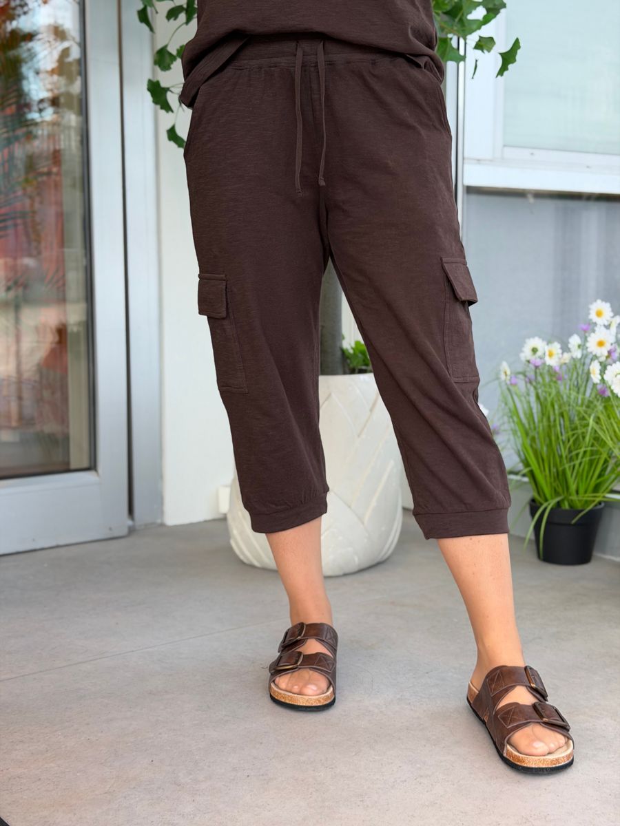 SABINA JERSEY CAPRI - BRUN