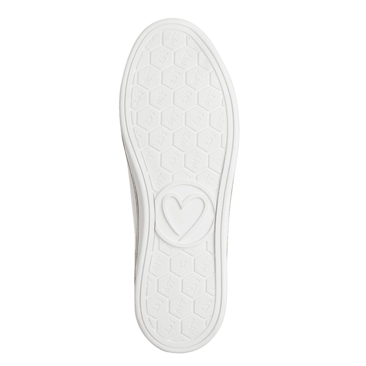 SNEAKERS M/ GULL DETALJER - HVIT