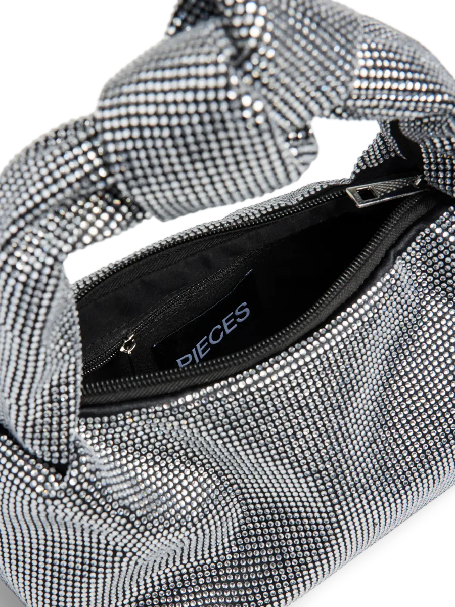 MINDY GLITTER VESKE - SØLV