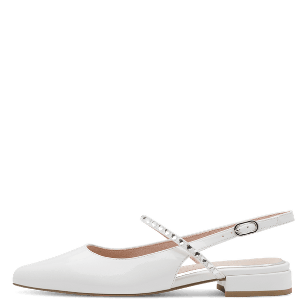 Hovedbilde PUMPS LAV M/SLINGBACK & STRASS - IVORY