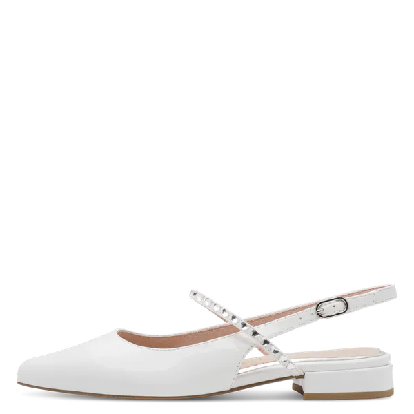 Hovedbilde PUMPS LAV M/SLINGBACK & STRASS - IVORY