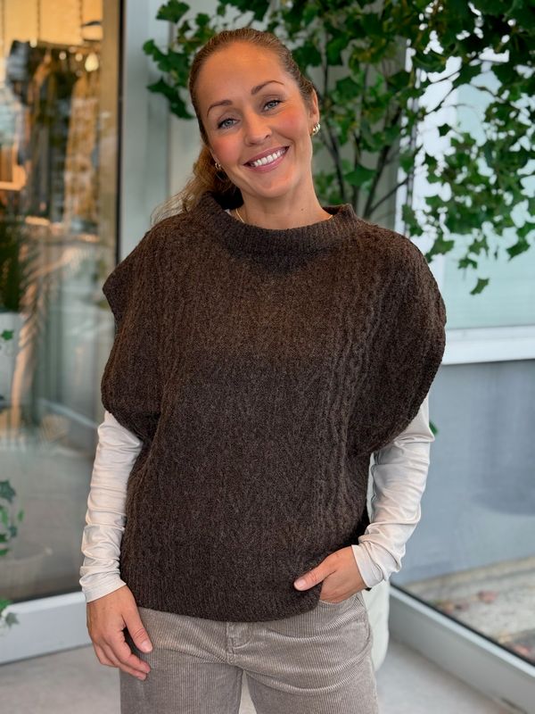 NOSIE VEST - BRUN MELERT