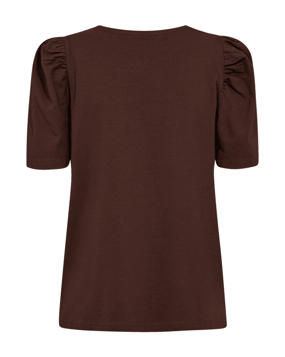 FENJA T-SHIRT M/PUFFERM - BRUN