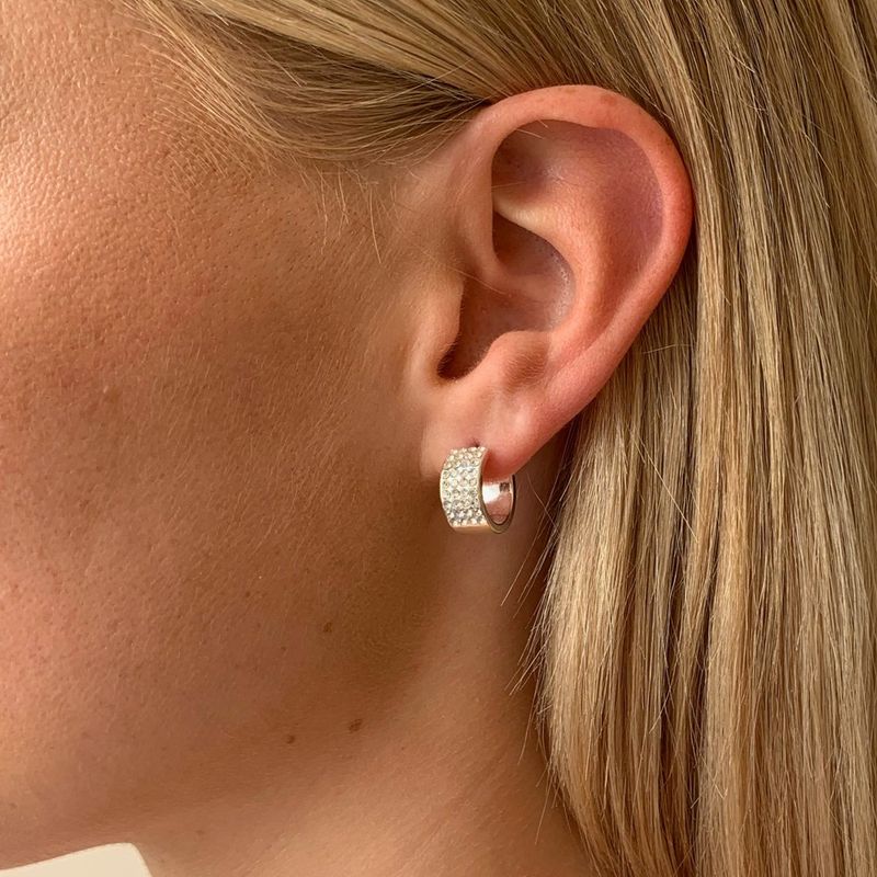 SNÖ OF SWEDEN - CARRIE SMALL ØREPYNT M/STRASS - SØLV
