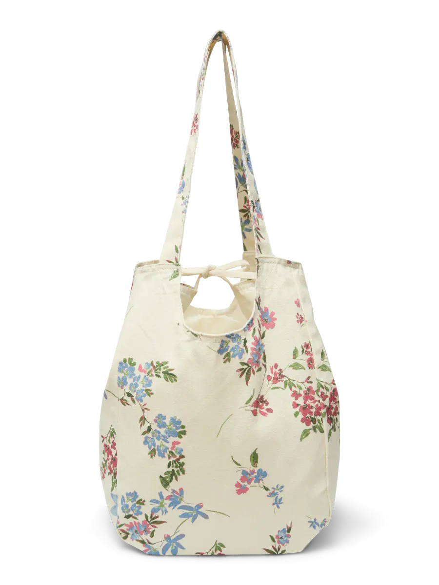 LINA HANDLENETT BLOMSTER - OFFWHITE