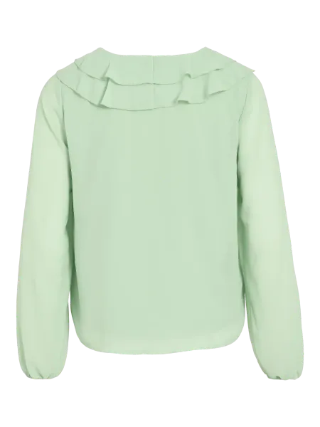 Hovedbilde ANE BLUSE M/RYSJER - LYS GRØNN