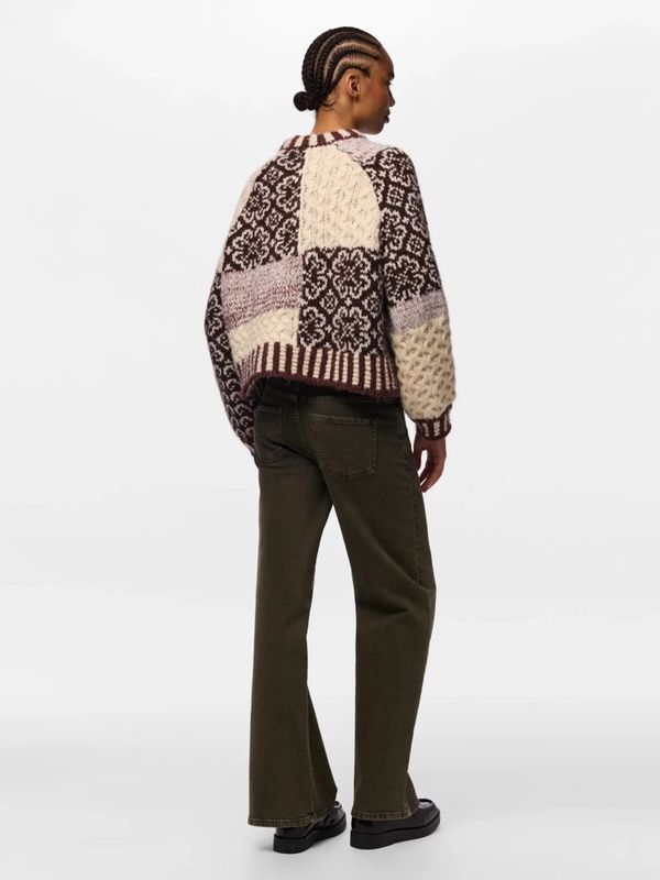FUSION KNIT GENSER - CREAM/PLOMME