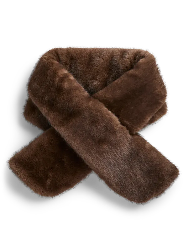 JUTLANDIA FAKE FUR SKJERF - BRUN