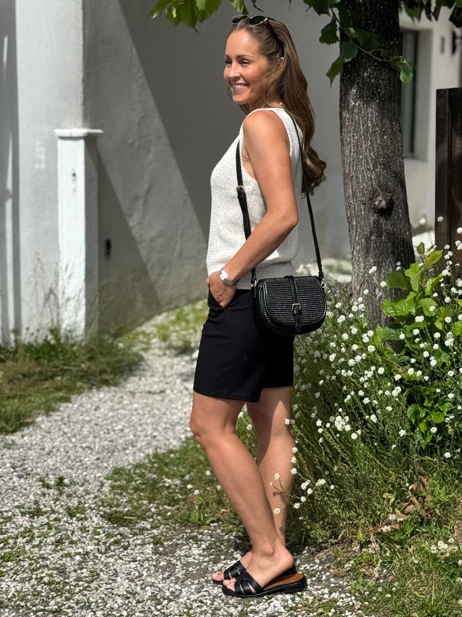 GRSCALIVA STRIKKET TOPP - MOONBEAM