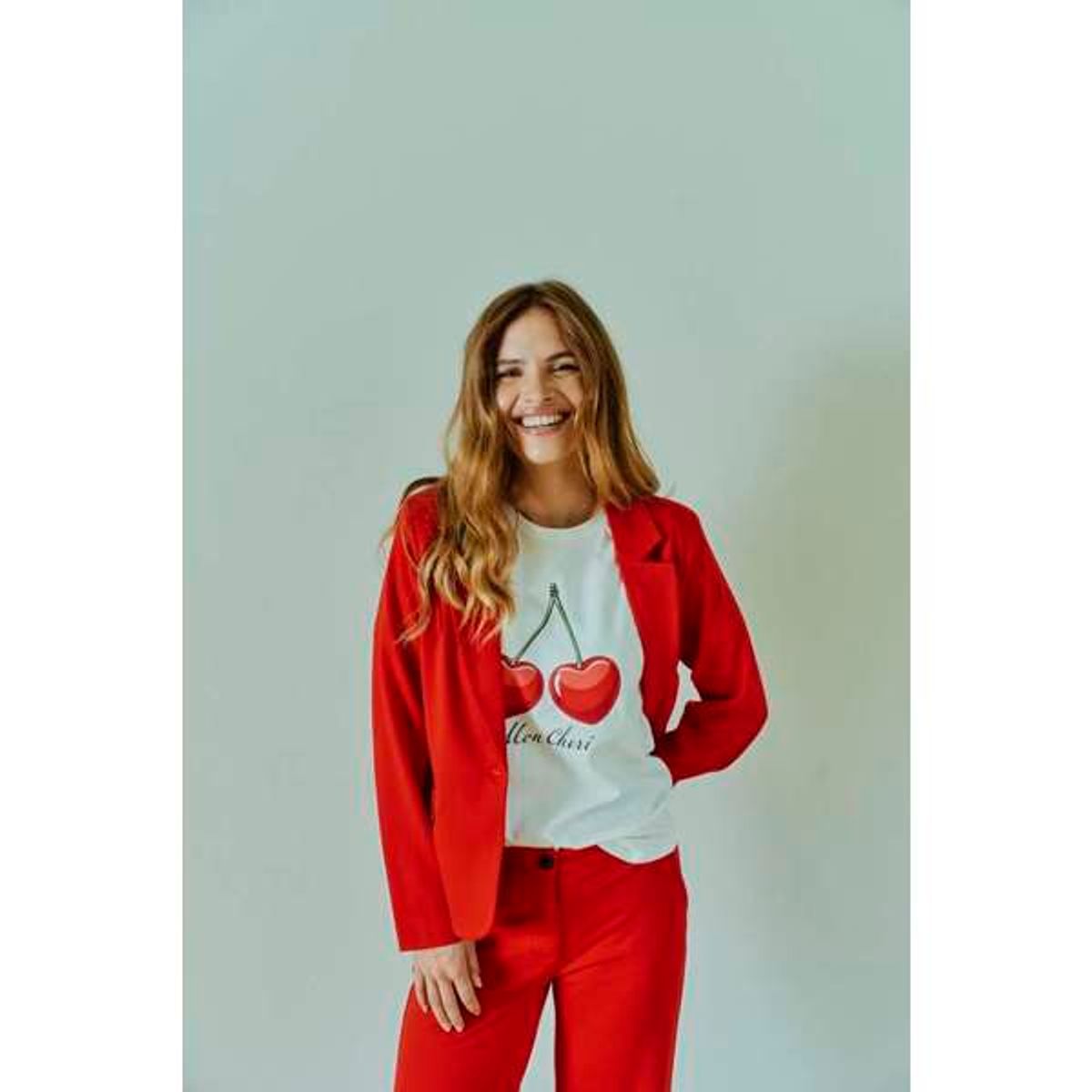 NANNI RETT KORT BLAZER - RØD