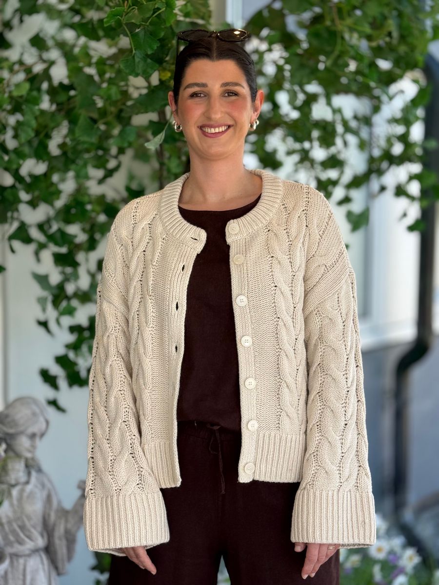 SVEA THEA CABEL CARDIGAN - CREAM