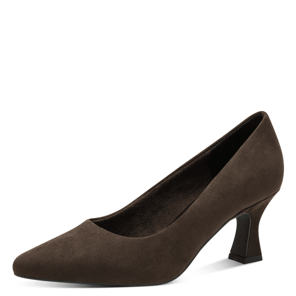 PUMPS M/SNERTEN HÆL - BRUN