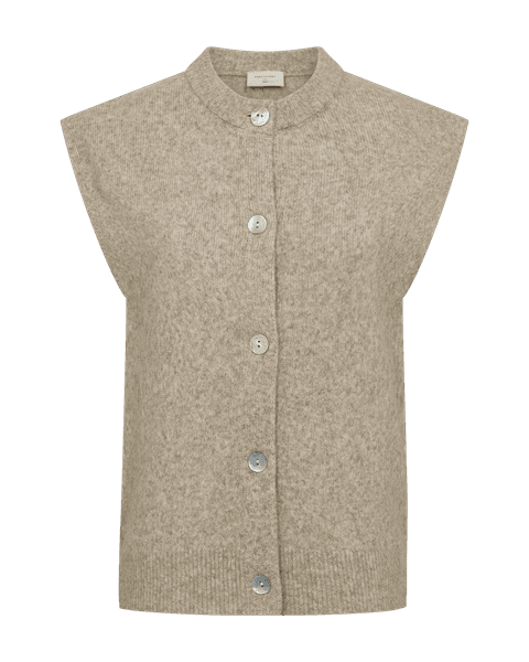 Hovedbilde ALPA STRIKKET VEST - CAMEL MELERT