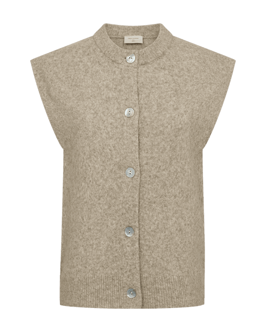 Hovedbilde ALPA STRIKKET VEST - CAMEL MELERT