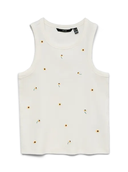 Hovedbilde NAJA TANK TOPP - OFFWHITE M/SUNFLOWER
