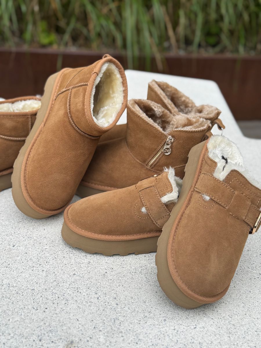 PLATFORM BOOTS - COGNAC