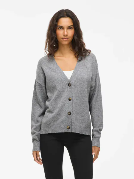 Hovedbilde VIRIL CARDIGAN M/KNAPPER - GRÅ MELERT