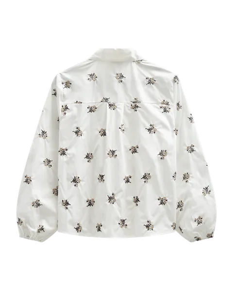 Hovedbilde LEILA SKJORTE FLOWERS - HVIT / CAMEL 