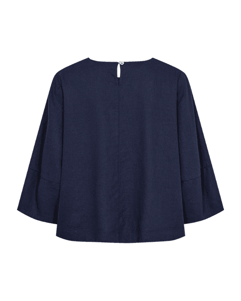 Hovedbilde LAVA LIN/VISCOSE TOPP M/SMOCK - NAVY