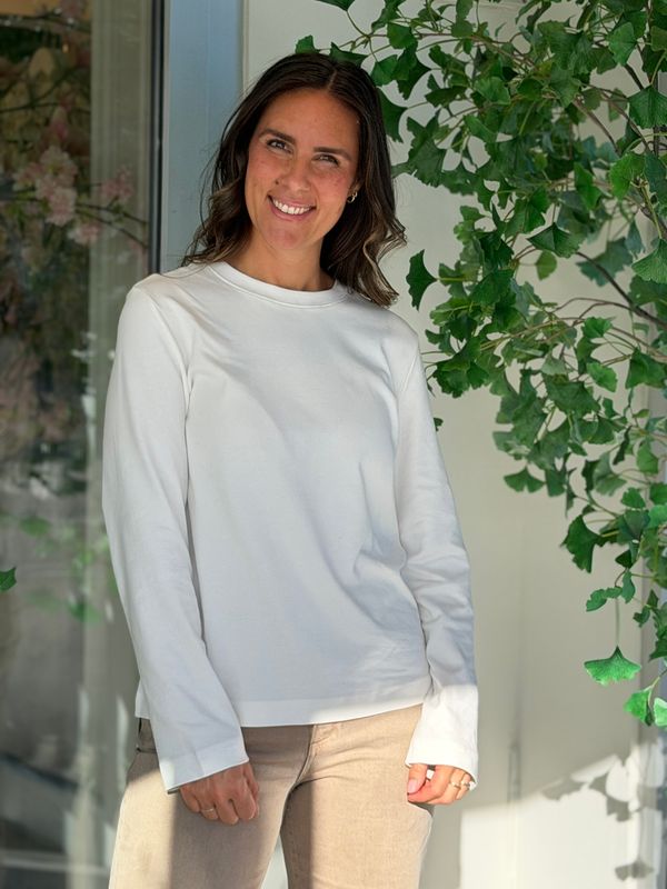 NAIMA TOPP M/LANG ERM - OFFWHITE