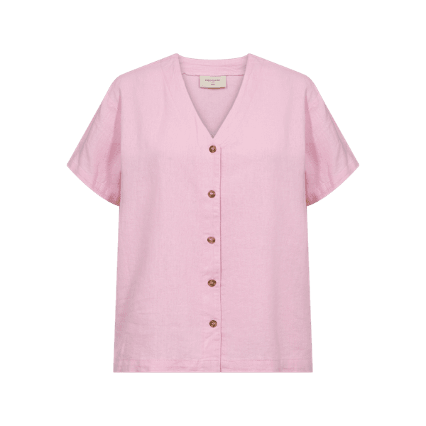 Hovedbilde LAVA LIN/VISCOSE BLUSE V-HALS - ROSA
