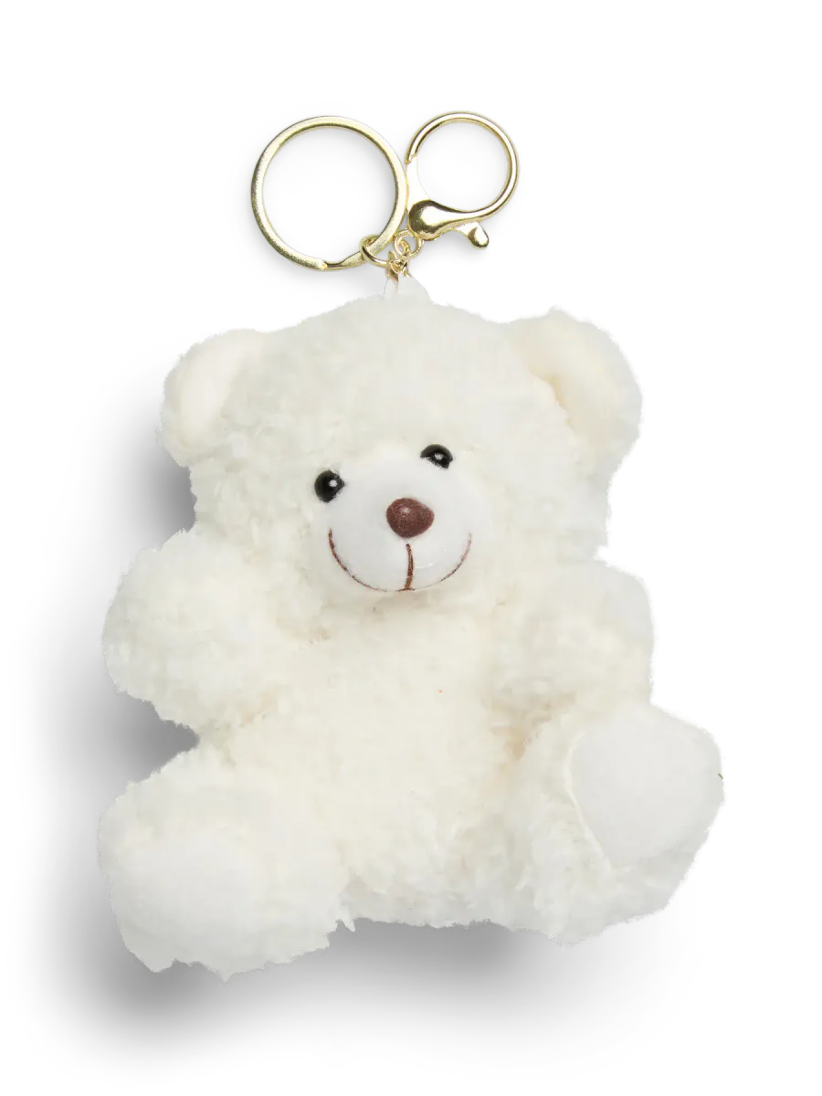 TEDDY VESKEPYNT / NØKKELKNIPPE - CREME