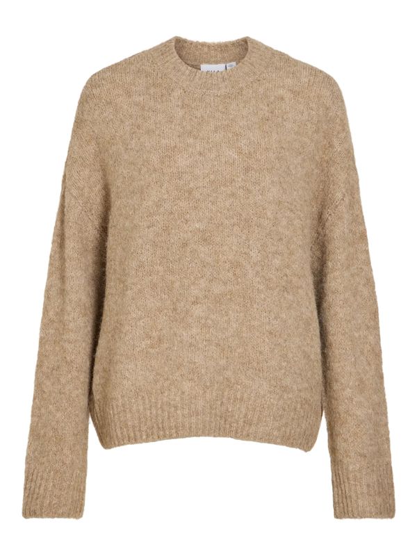 BOWS KNIT GENSER - CAMEL MELERT