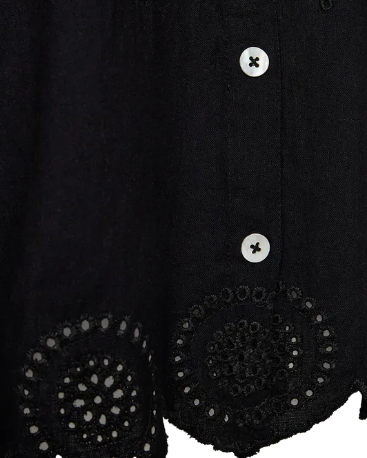 Hovedbilde LINUS BLUSE M/EMBRO - SORT