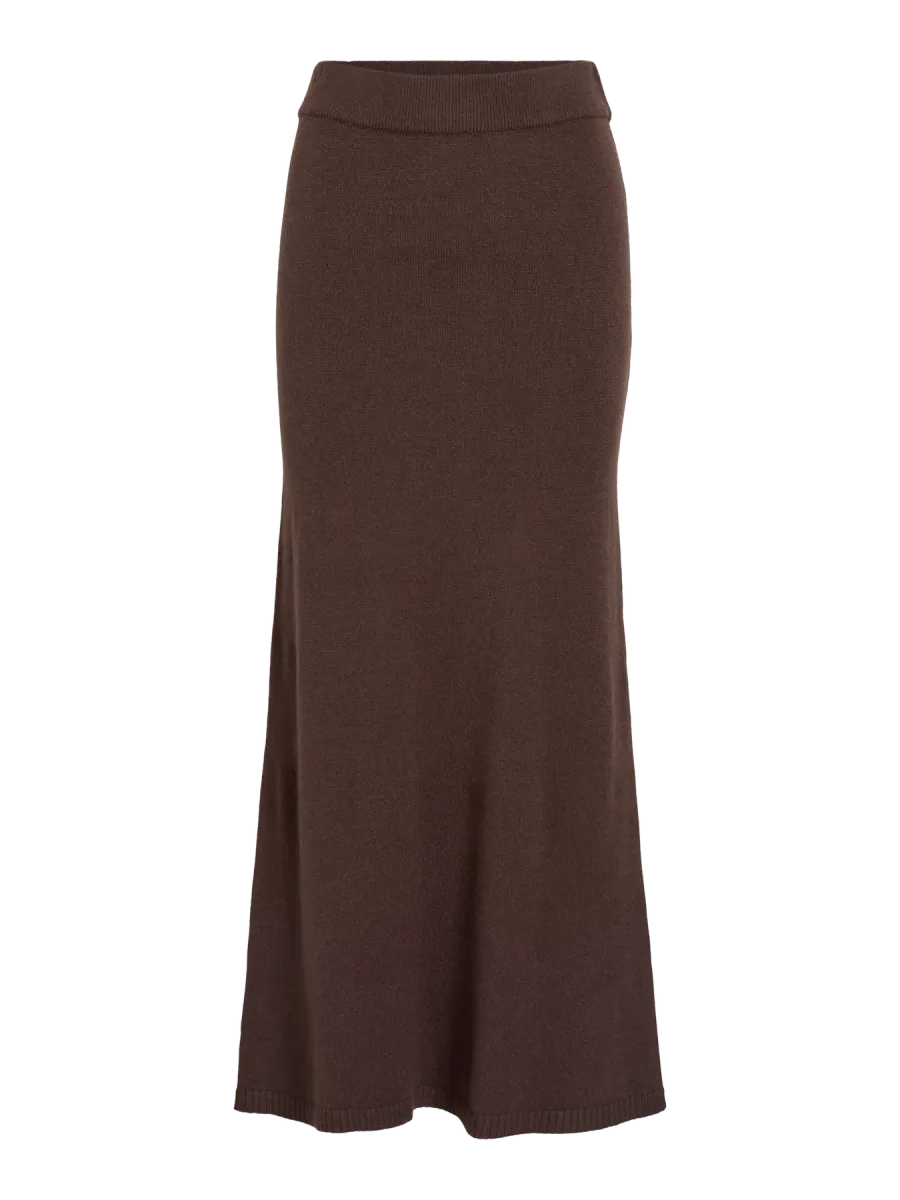 VIRIL LANGT SKJØRT - BRUN