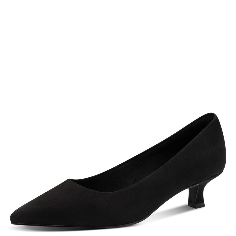 PUMPS M/LAV SNERTEN HÆL - SORT