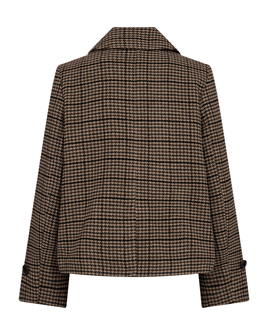 Hovedbilde SALINA YTTER JAKKE CHECK - TAUPE/BRUN