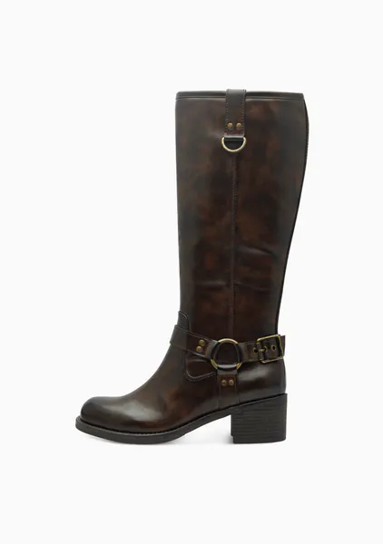 Hovedbilde HØY STØVLETT M/TRENDY DETALJER - BRUN