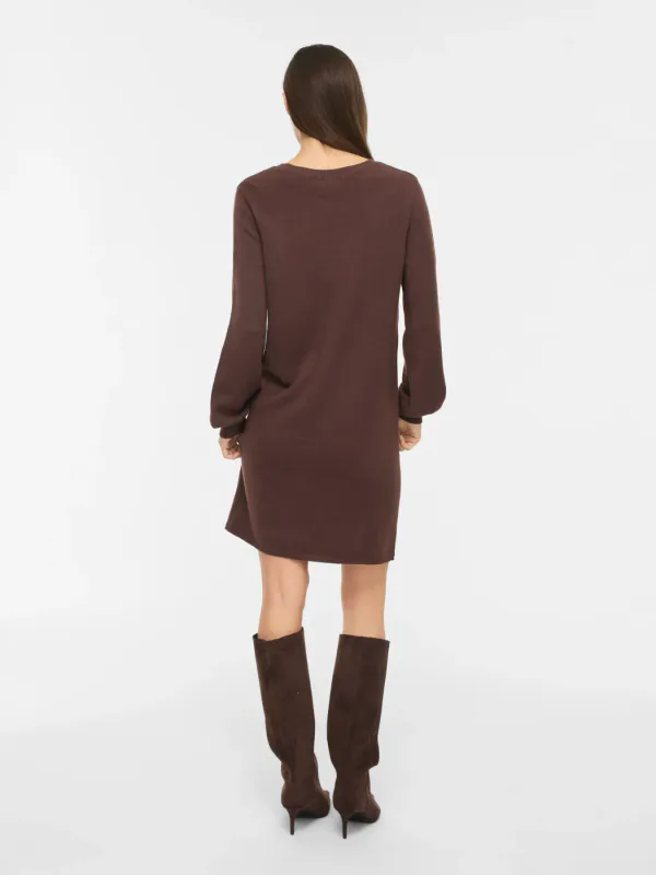 VIRIL KNIT KJOLE - BRUN
