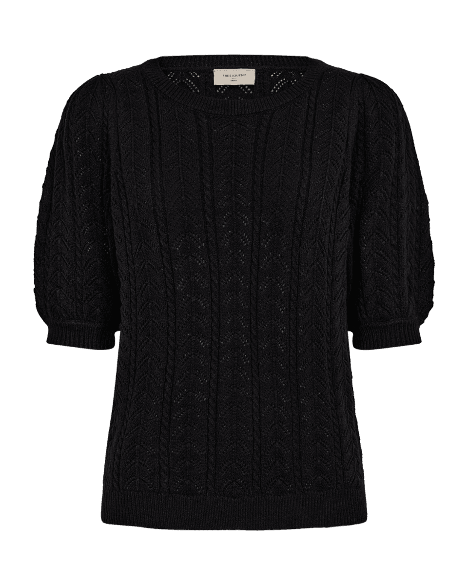 CLARRY GENSER RUND HALS - SORT